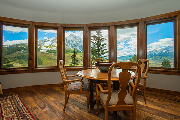 View of Mt Crested butte from remodeled mountain home