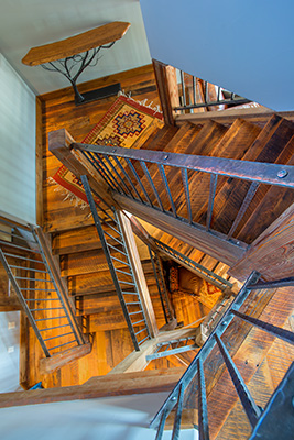 Custom Staircase by Crested butte Home Builder Bob Huckins