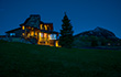 Night Photo of Mt Crested Butte Log Home